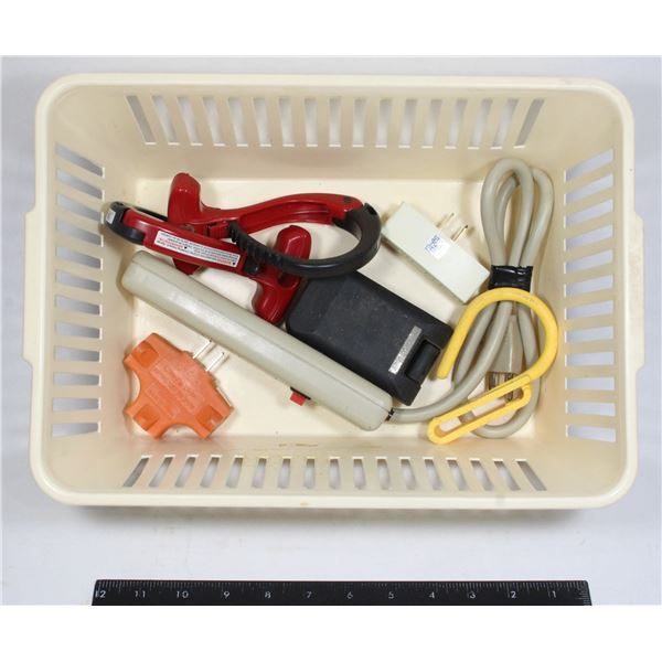 OUTLET POWER BAR, CABLE HOOKS & LIGHT