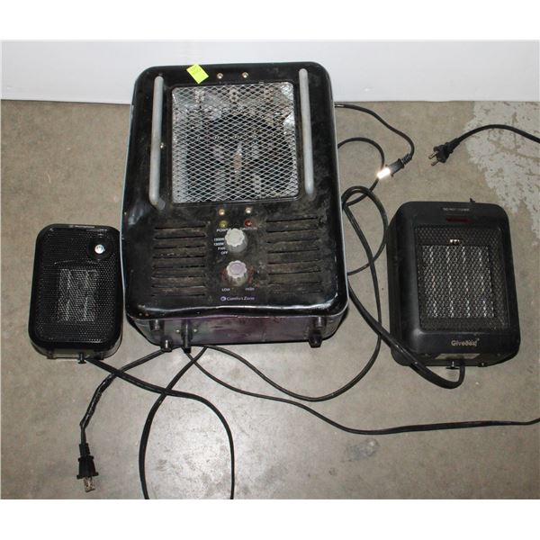 LOT OF 3 HEATERS