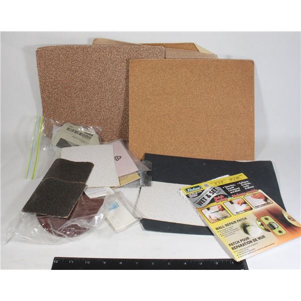 LOT OF SANDPAPER/DRYWALL PAPER & MORE!