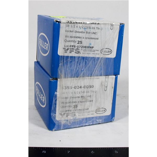 2 PK. 25 SOCKET SHOULDER BOLTS SB 1/2 X 1/2