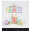 Image 1 : 2 NEW HEART DESIGN CLAW CLIP HAIR CLIPS ONE CLEAR