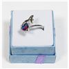 Image 1 : NEW SILVER TONE LETTER A ADJUSTABLE ZIRCONIA RING