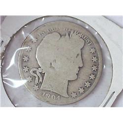 1904-O Barber Half Dollar