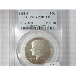 1985-S Kennedy Half PCGS PR69 DCAM