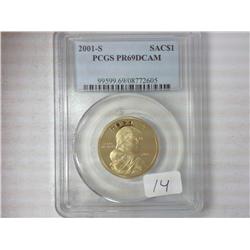 2001-S Sacagawea Dollar PCGS PR69DCAM