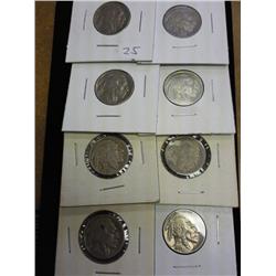 4-1937 And 4-1937-D Buffalo Nickels (8 Coins)