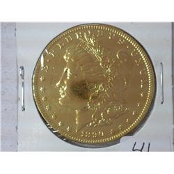 1890-O Morgan Silver Dollar (Gold Plated)
