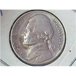 1939-D Jefferson Nickel (AU/BU)