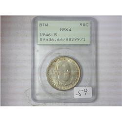 1946-S Booker T. Washington Half PCGS MS64