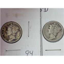 1926 And 1926-D Mercury Dimes