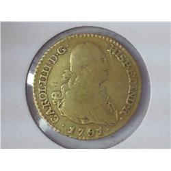 1791-MF Spain Gold Escudo KM-434