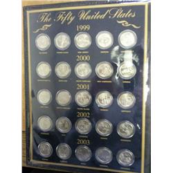 50 State Quarters Collection In Folio UNC 45 Coins