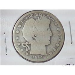 1892-S Barber Half Dollar (Key Date)