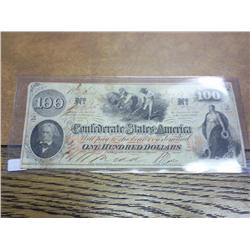 1862 Confederate $100 Note