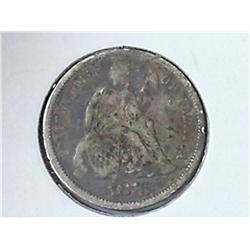 1876 Seated Liberty Dime