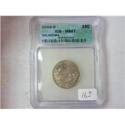 2008-D Oklahoma Quarter ICG MS67