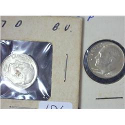 1947-D And 1948 Roosevelt Dimes (UNC)