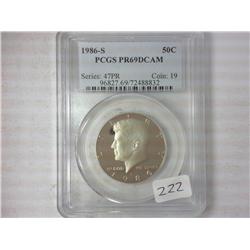 1986-S Kennedy Half PCGS PR69DCAM