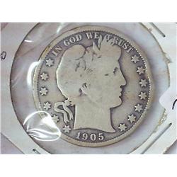 1905-O Barber Half Dollar