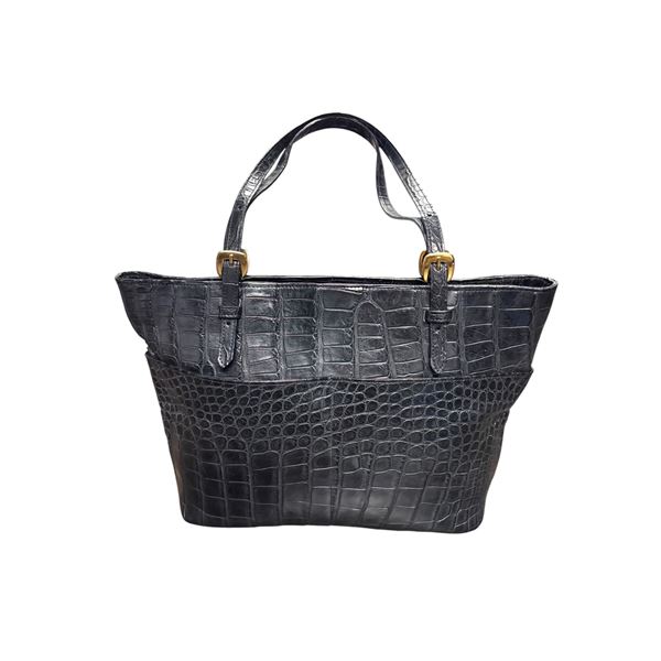 Custom Matte Black Alligator Purse