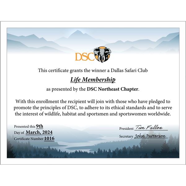 DSC Life Membership- Join a Legacy of Conservation