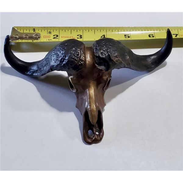 Limited Edition Bronze Buffalo Skull Sculpture