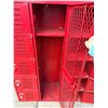 Image 8 : RED METAL INDUSTRIAL SCHOOL LOCKERS