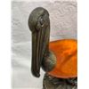 Image 5 : VINTAGE PELICAN COLORED GLASS AND METAL LAMP