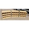 Image 1 : MAPLE-COLORED 12-COMPARTMENT STACKABLE STORAGE ORGANIZERS, LOT OF THREE
