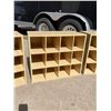 Image 3 : MAPLE-COLORED 12-COMPARTMENT STACKABLE STORAGE ORGANIZERS, LOT OF THREE