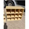Image 4 : MAPLE-COLORED 12-COMPARTMENT STACKABLE STORAGE ORGANIZERS, LOT OF THREE