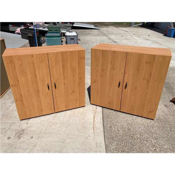 STACKABLE TWO-DOOR STORAGE CABINETS (MATCHES LOT 15)