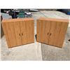 Image 1 : STACKABLE TWO-DOOR STORAGE CABINETS (MATCHES LOT 15)
