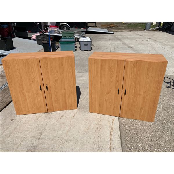 STACKABLE TWO-DOOR STORAGE CABINETS (MATCHES LOT 14)