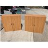 Image 1 : STACKABLE TWO-DOOR STORAGE CABINETS (MATCHES LOT 14)