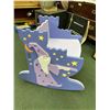 Image 13 : PURPLE FANTASY FIELDS WIZARD AND OUTER SPACE THEMED TOY CHEST AND CHILD'S ROCKING CHAIR