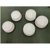 Image 1 : MID-CENTURY CEILING LIGHT IN FROSTED GLASS, LOT OF 5