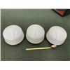 Image 2 : MID-CENTURY CEILING LIGHT IN FROSTED GLASS, LOT OF 5