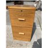 Image 1 : TWO-DRAWER WOOD FILE CABINET