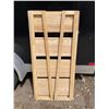 Image 14 : FOLDING BOOKCASE AND WOODEN STOOL