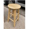 Image 3 : FOLDING BOOKCASE AND WOODEN STOOL