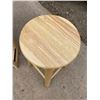 Image 4 : FOLDING BOOKCASE AND WOODEN STOOL