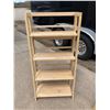Image 8 : FOLDING BOOKCASE AND WOODEN STOOL