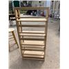 Image 9 : FOLDING BOOKCASE AND WOODEN STOOL