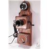 Image 2 : Vintage wood-cased Strowger Automatic electric telephone circa 1910 features numbers up to 16
