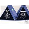 Image 3 : Four Swarovski Crystal collectible snowflakes including 2003, 2010, 2012 and 2015