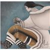 Image 1 : Germaine Arnaktauyok, framed limited edition aquatint titled "Quiet Time", pencil signed by artist, 