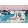 Image 1 : Emil Rosing, framed artist proof lithograph of a seal hunting party, pencil signed by artist, A 17, 