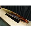 Image 5 : Steven Maslach, cast glass, custom made, commissioned sculpture titled "Amber Longboat", 6.25" H X 4