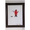 Image 2 : Allen Sapp, framed acrylic on canvas painting, going to play hockey, 12" X 16"